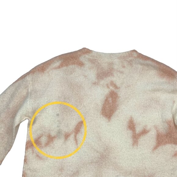 Anthropologie Maggie Bell Sleeve Sweater S Pullover Oversized Tie Dye V-Neck - Picture 7 of 12